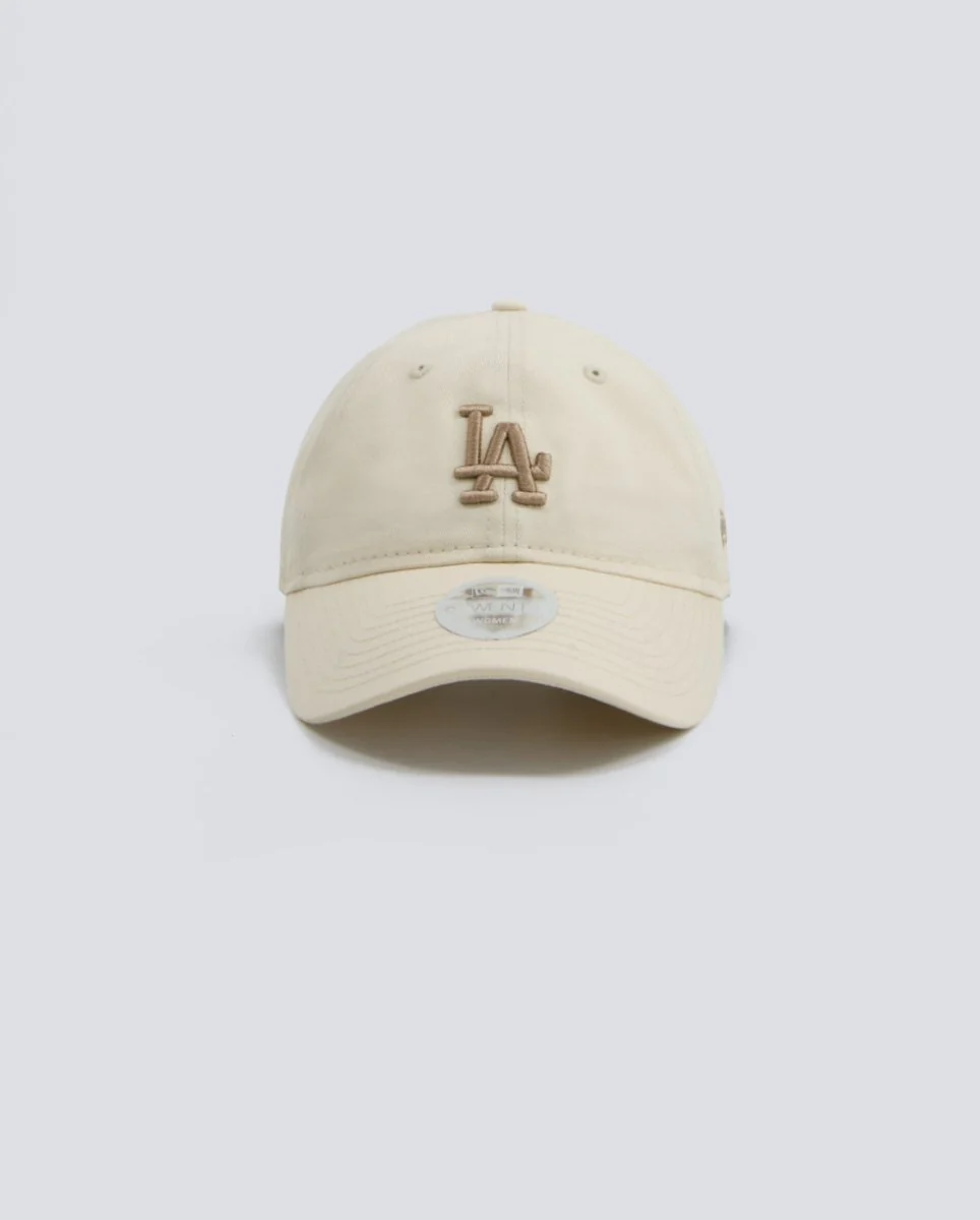 Gorra New Era LA Dodgers 9TWENTY Beige Mujer