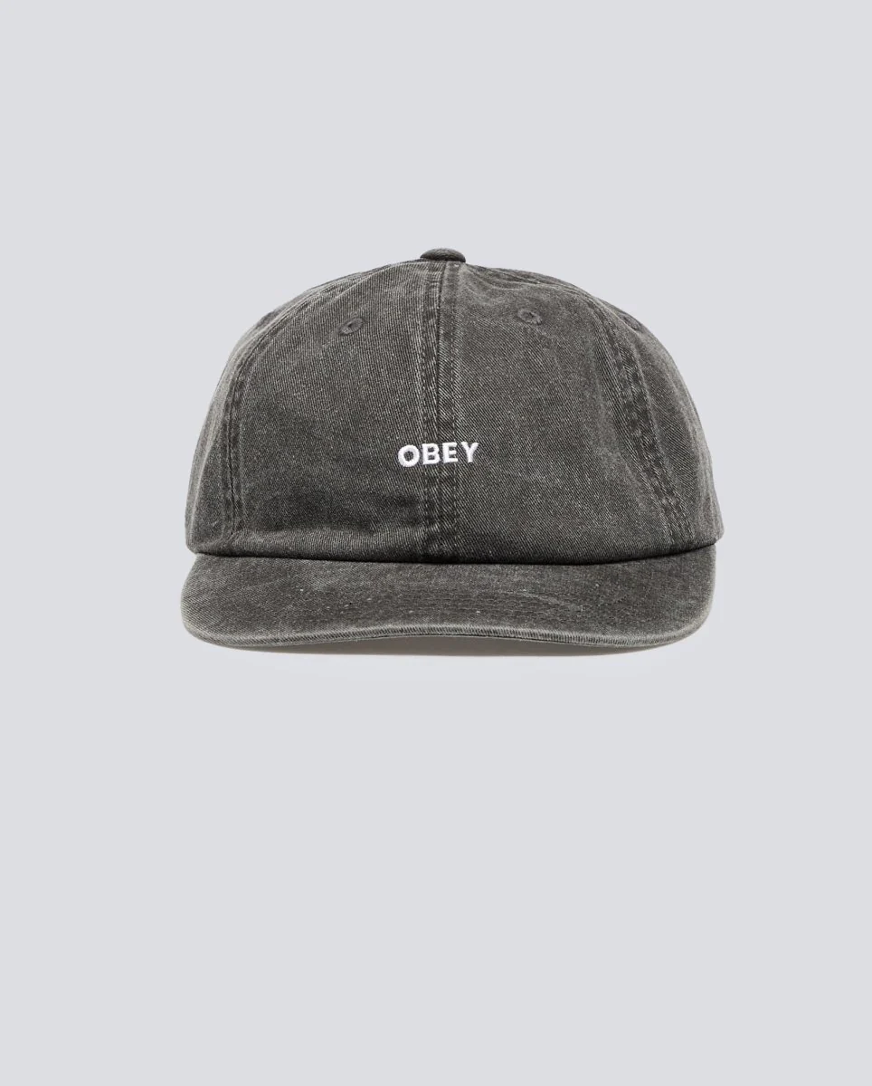 Gorra Obey Pigment Bold 6 Panel Strapback Negro Unisex