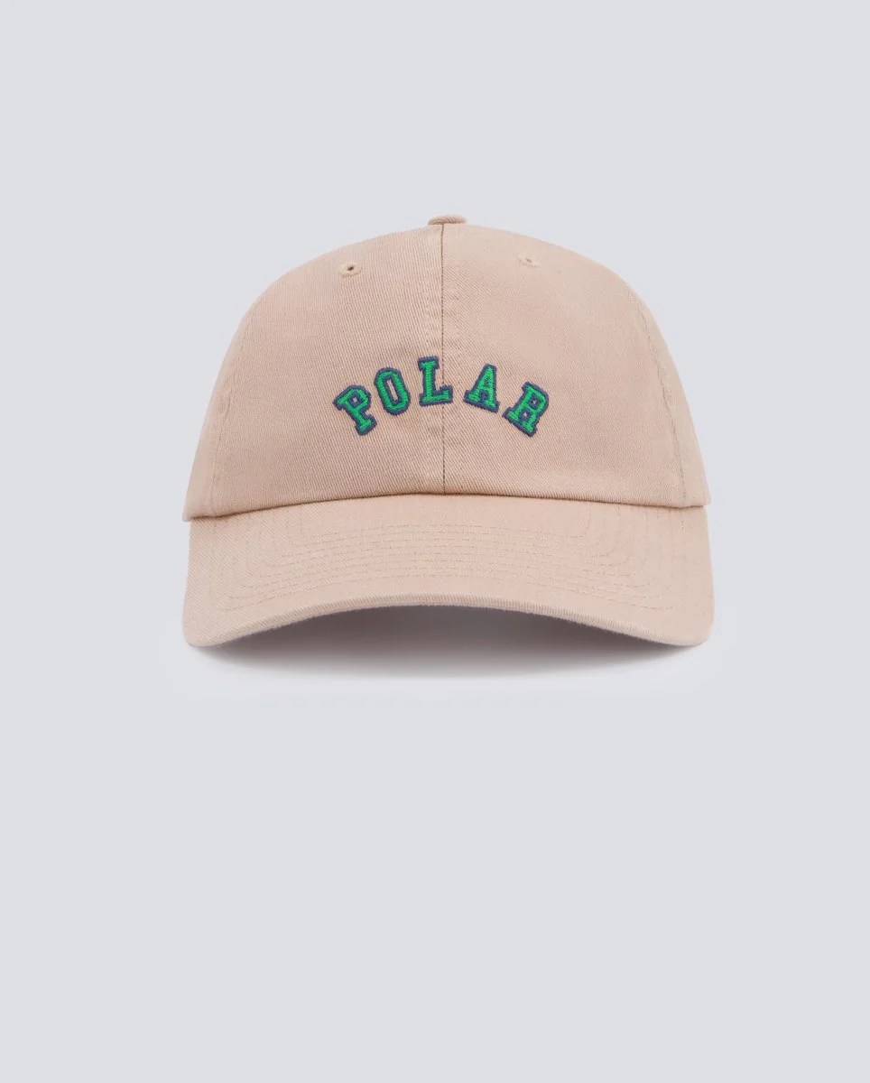 Gorra Polar Skate Co Sai Cap College Logo Ecru Beige Unisex