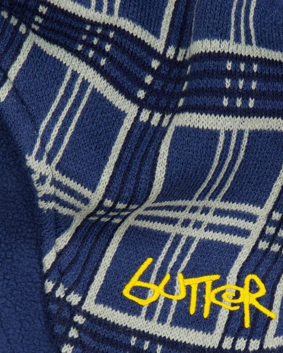 Gorro Butter Goods Earflap Beanie Plaid Azul Unisex - Image 3
