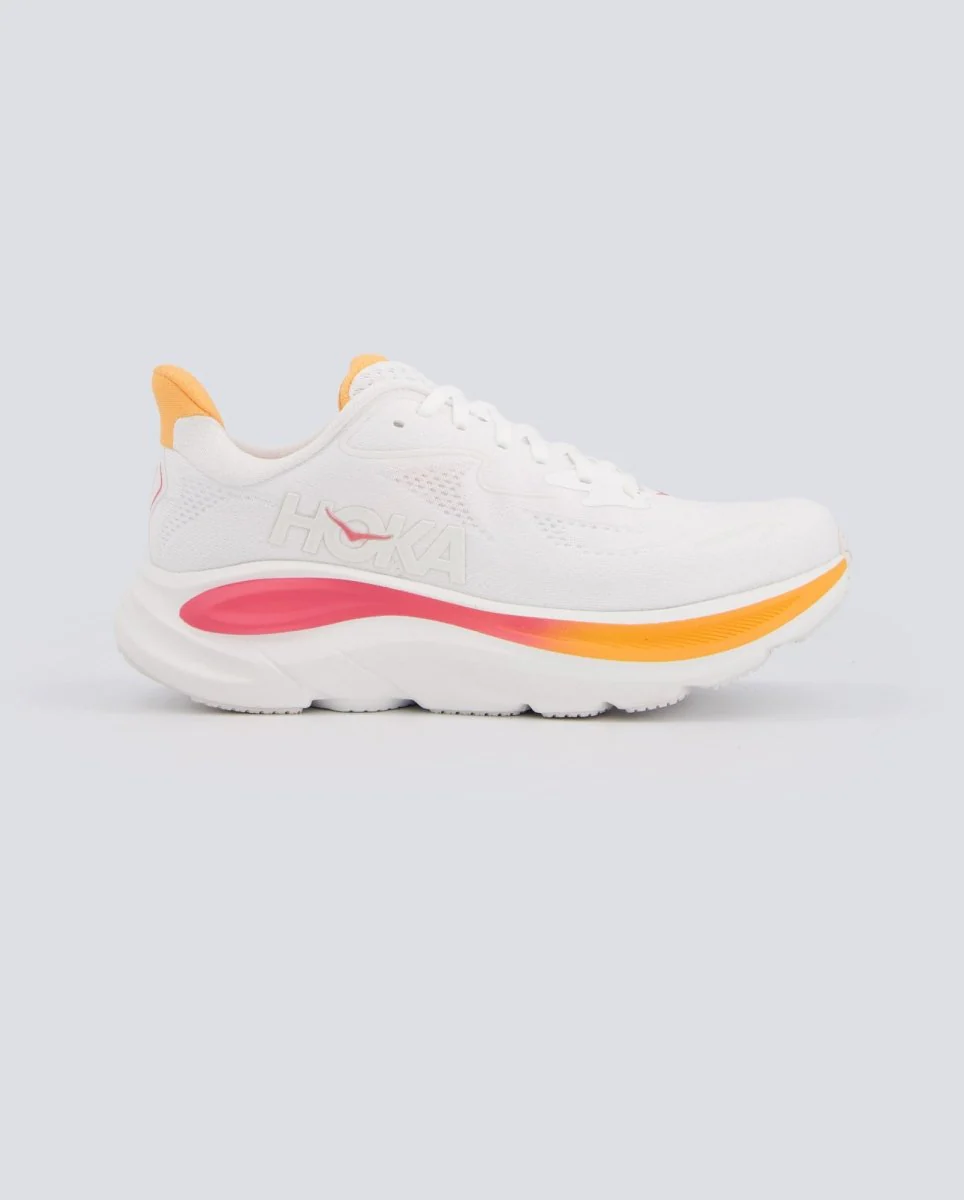 Hoka Clifton 10 Blanco Y Amarillo Mujer - Image 2