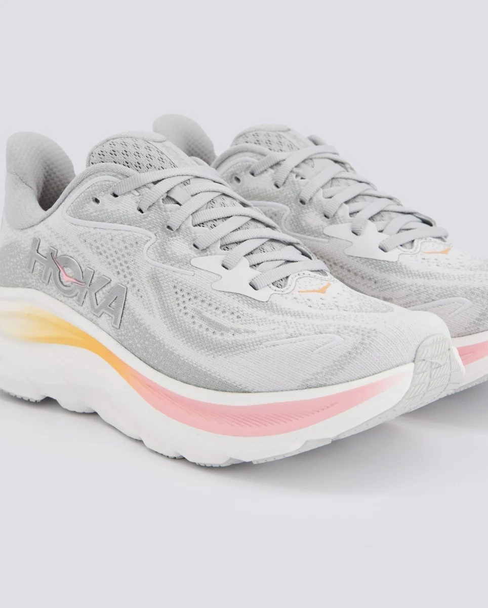 Hoka Clifton 10 Gris Y Rosa Mujer - Image 2