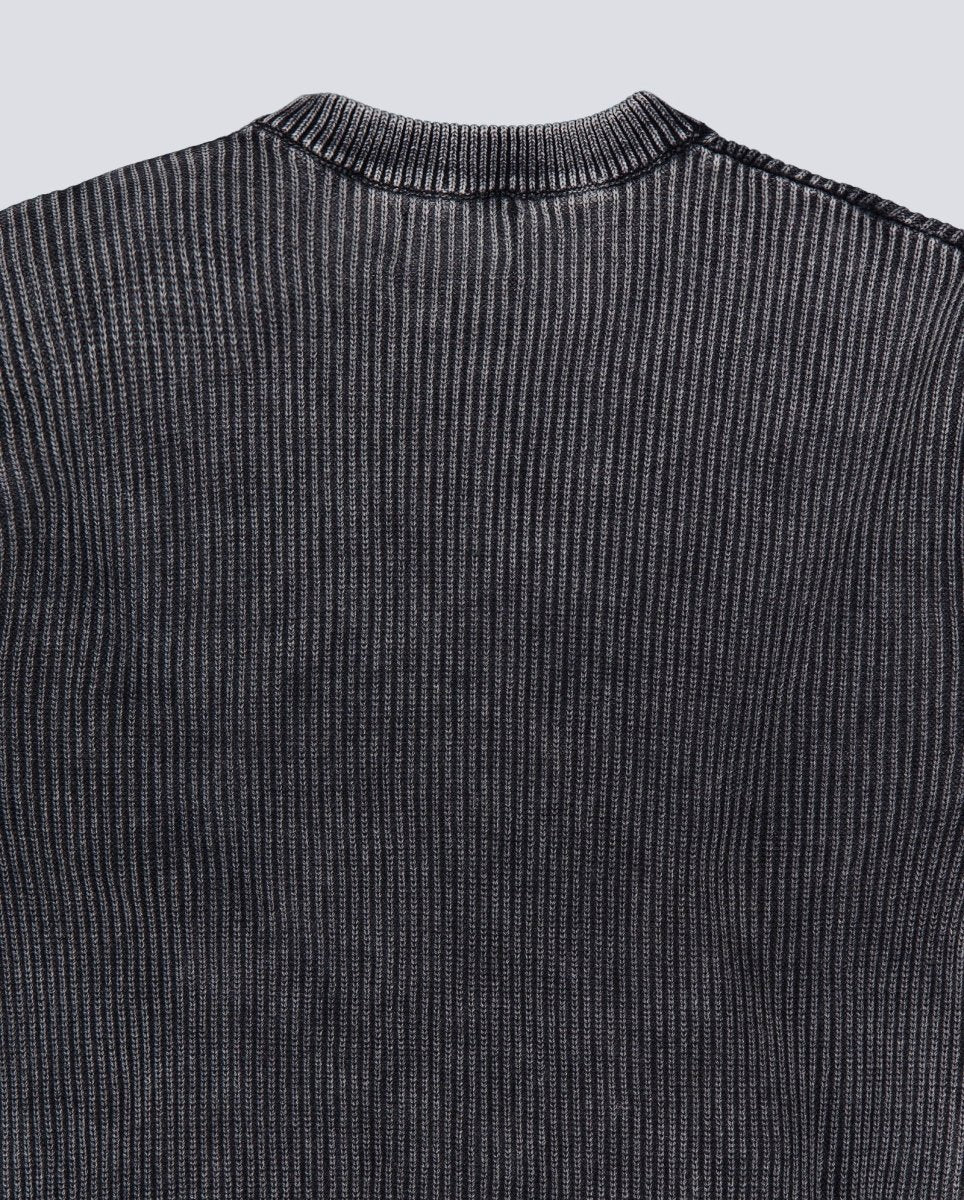 Jersey Butter Goods Bleach Knit Sweater Negro Unisex - Image 4