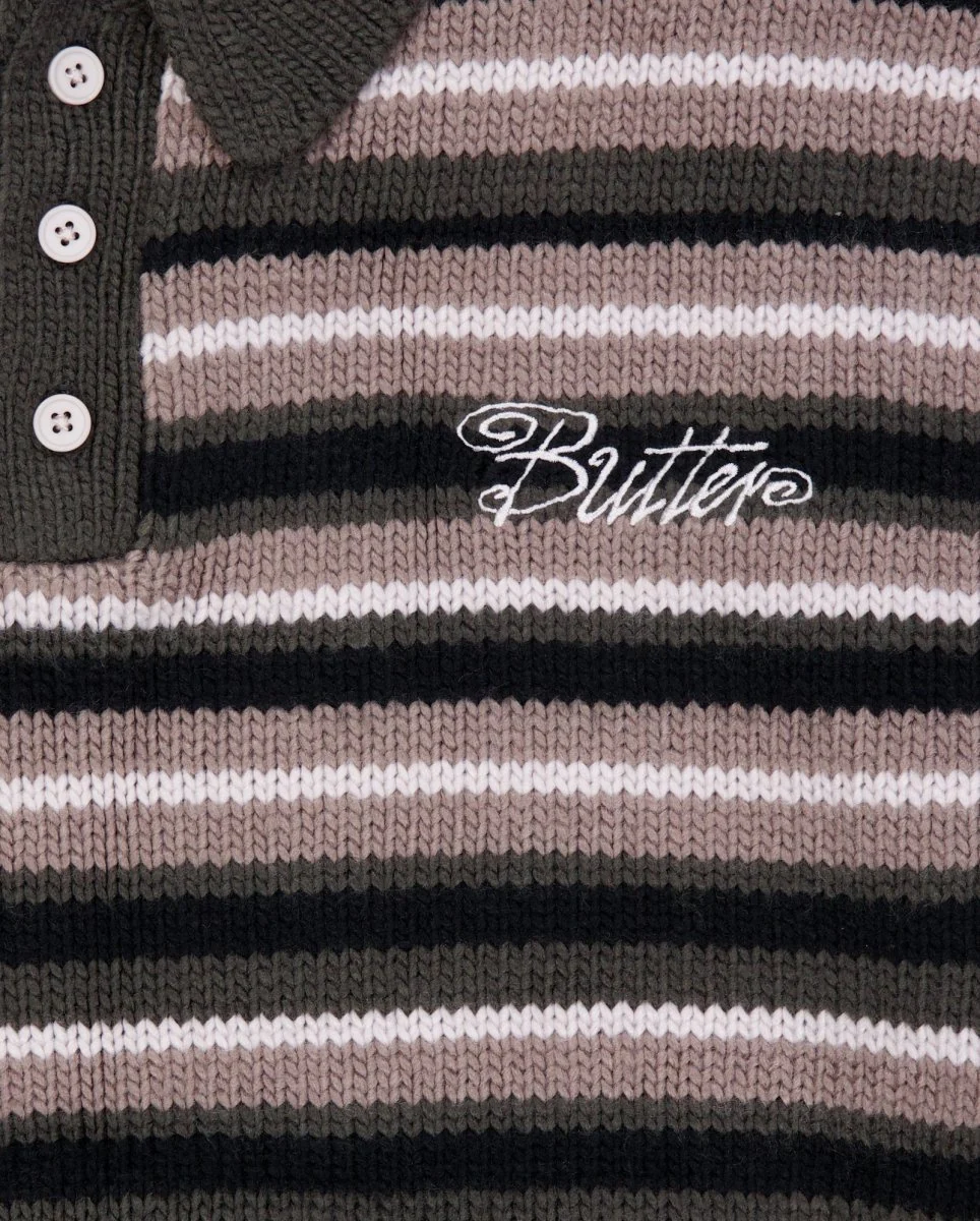 Jersey Butter Goods Ombre Stripe Knit Gris Unisex - Image 5