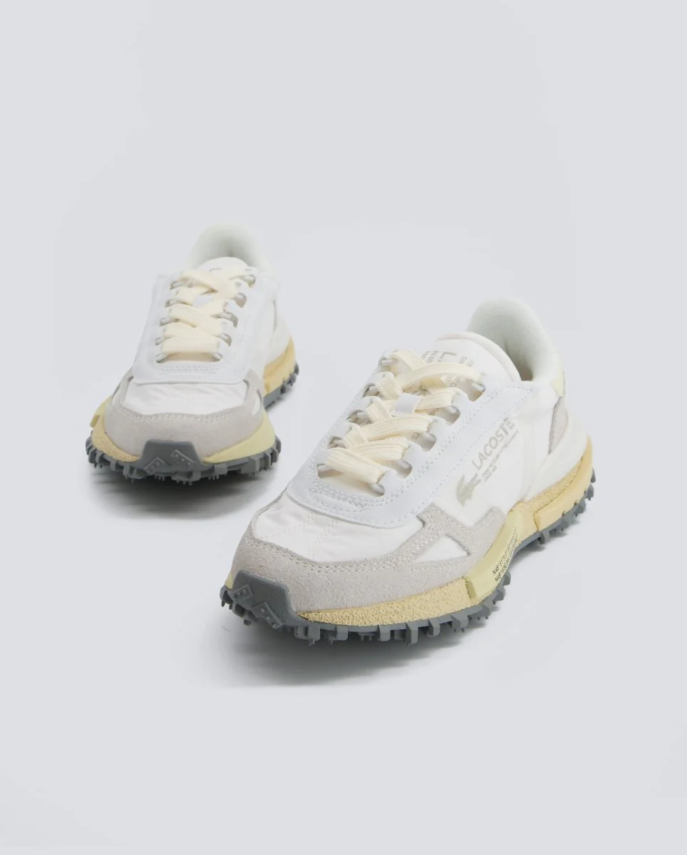 Lacoste Elite Active Blanco Amarillo Mujer - Image 5