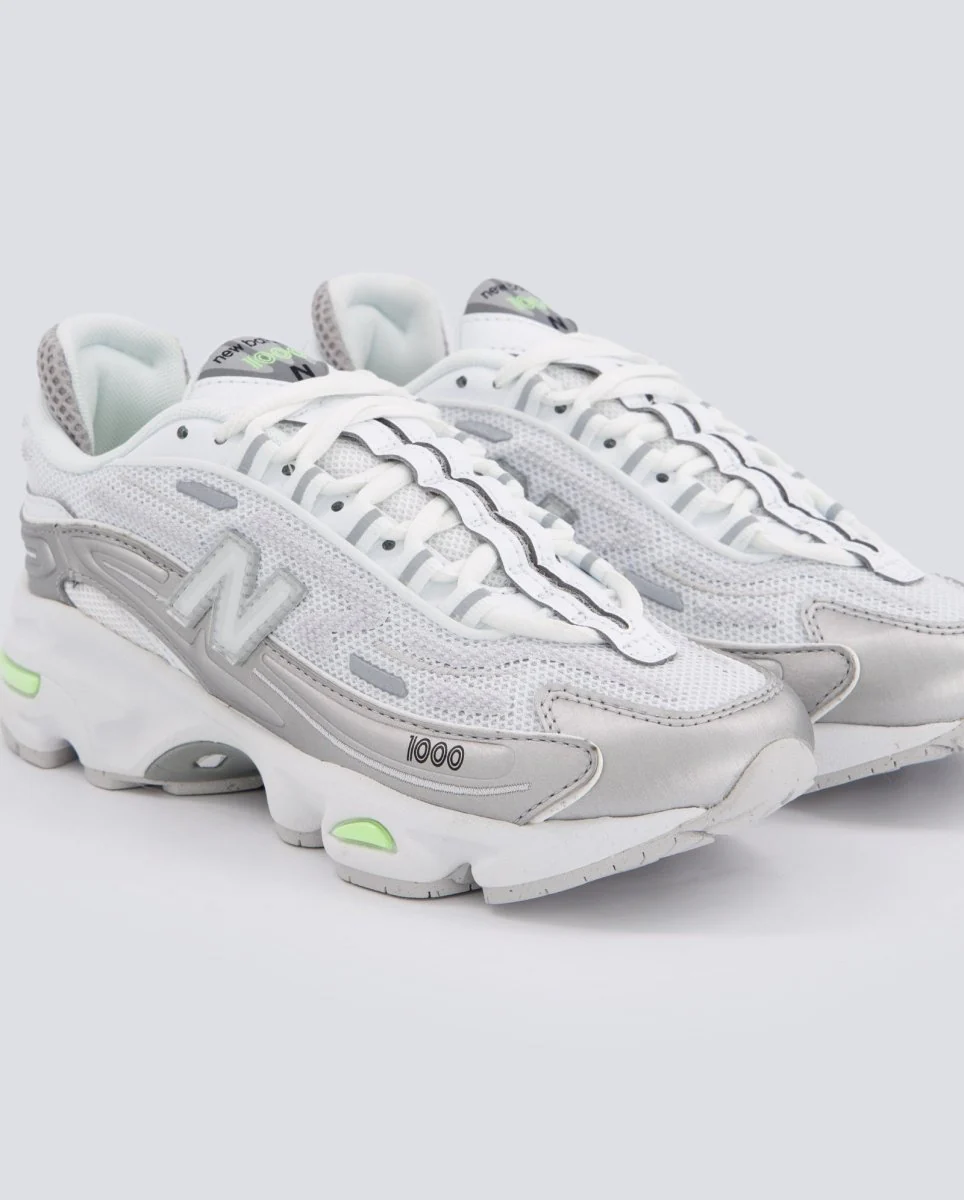 New Balance 1000 Mint Flash Blanco Y Plateado Hombre - Image 2