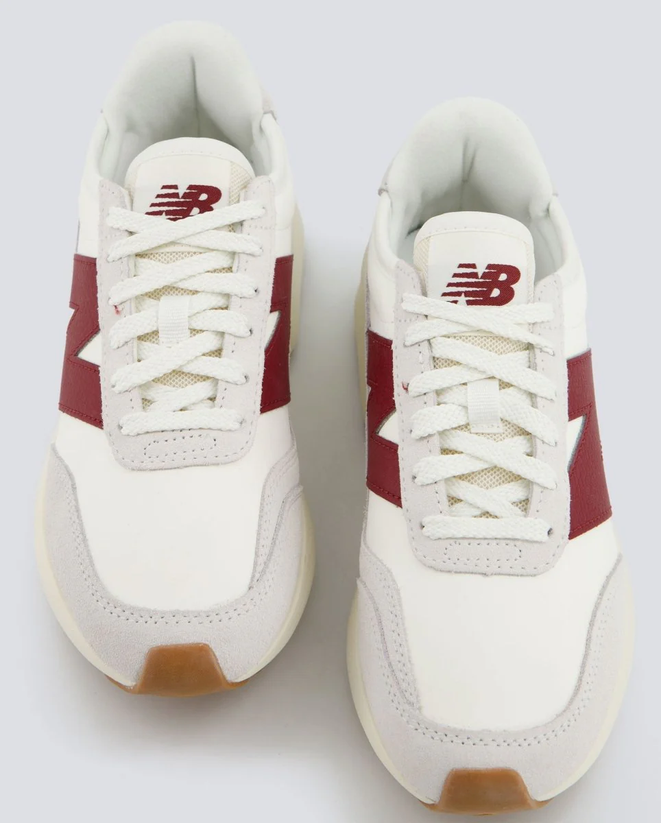 New Balance 370 Beige Y Rojo Mujer - Image 6