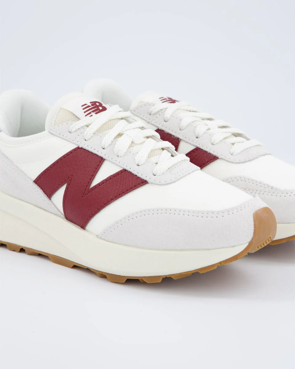 New Balance 370 Blanco Y Rojo Mujer - Image 2