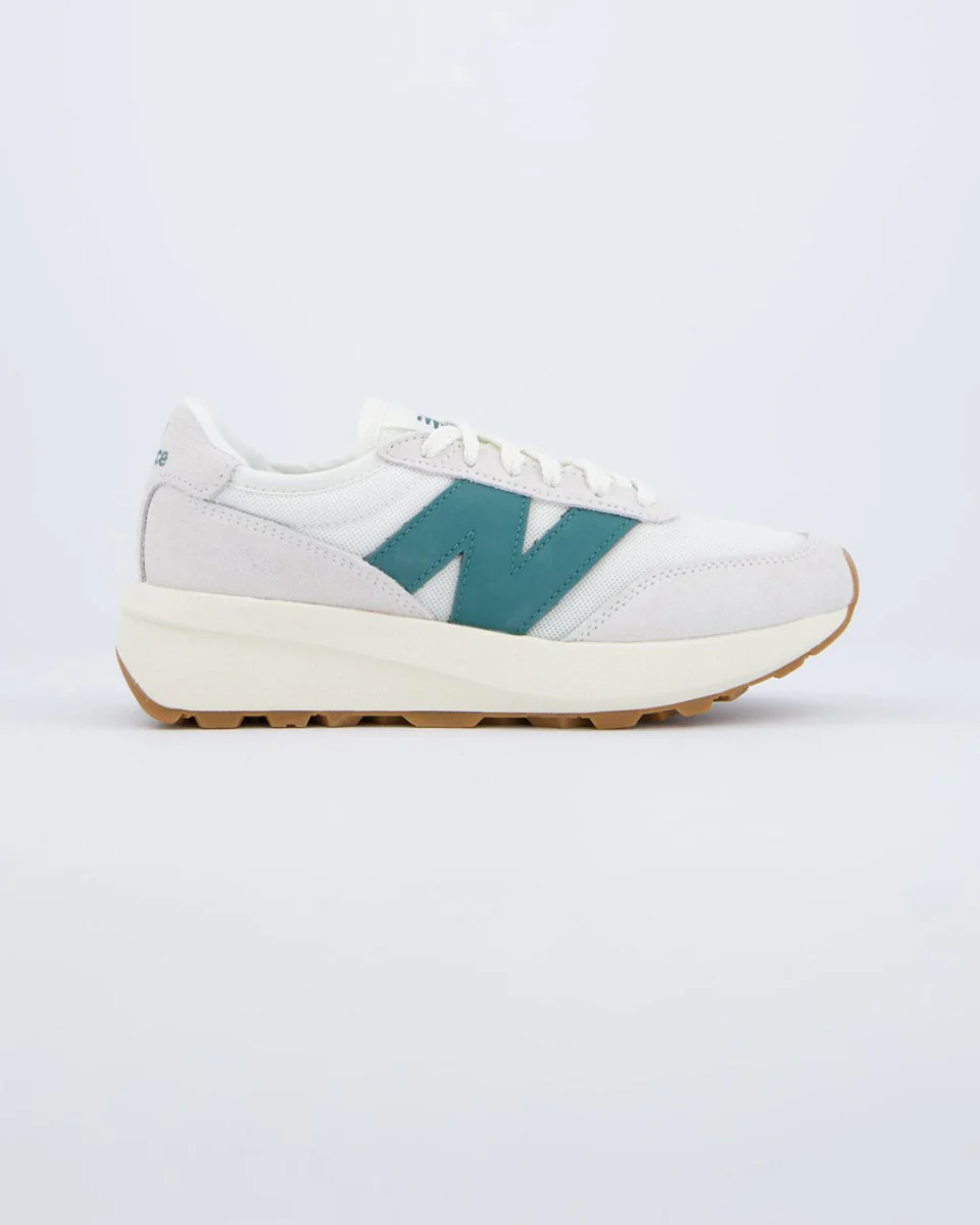 New Balance 370 Blanco Y Verde Mujer