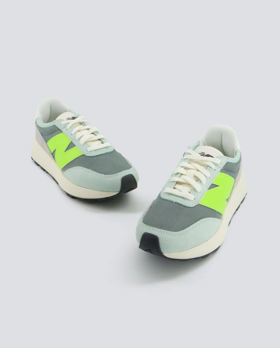 New Balance 370 Gris Y Amarillo Mujer - Image 2
