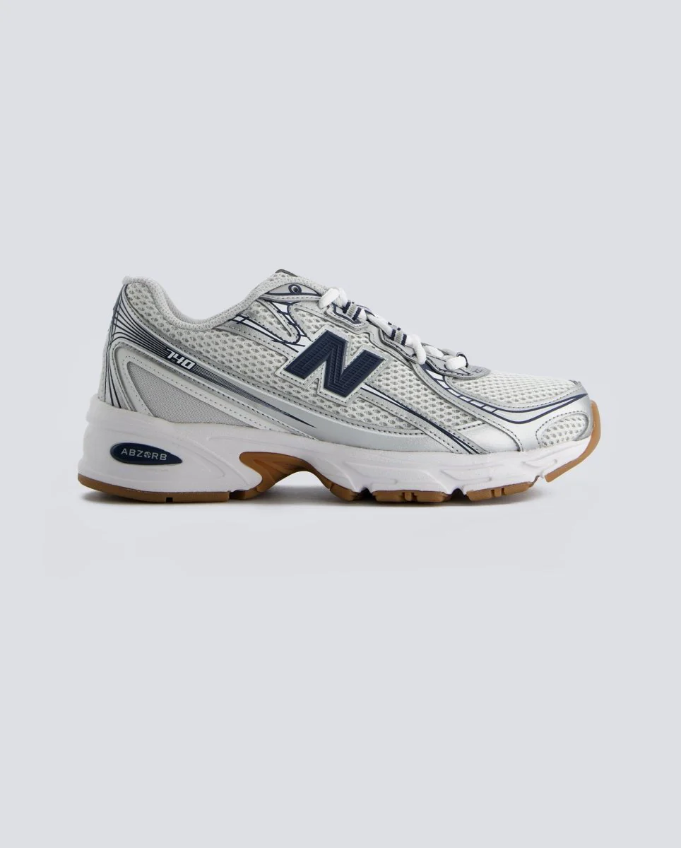New Balance 740 Plateado y Azul Mujer