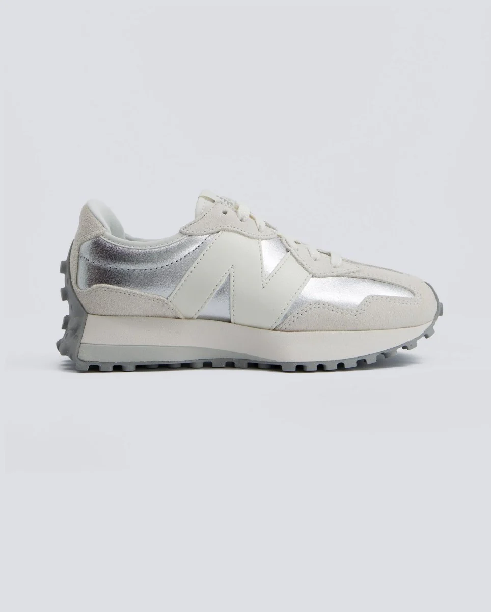 New Balance WS327 Blanco y Plata Mujer