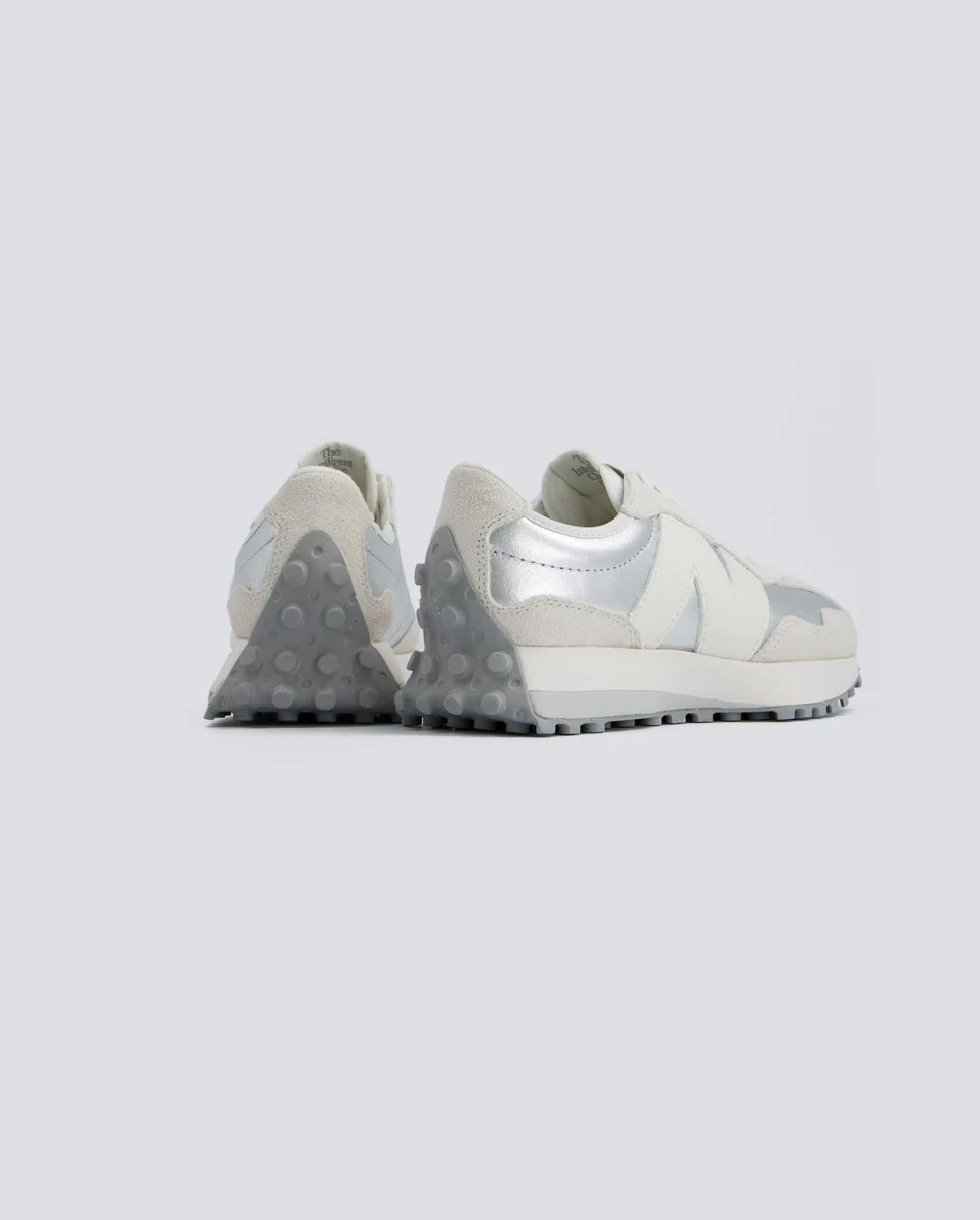New Balance WS327 Blanco y Plata Mujer - Image 5