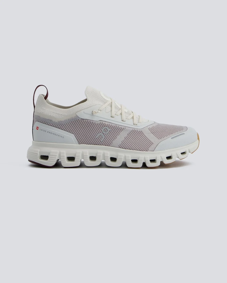 On Cloud 6 Versa W Blanco Y Granate Mujer