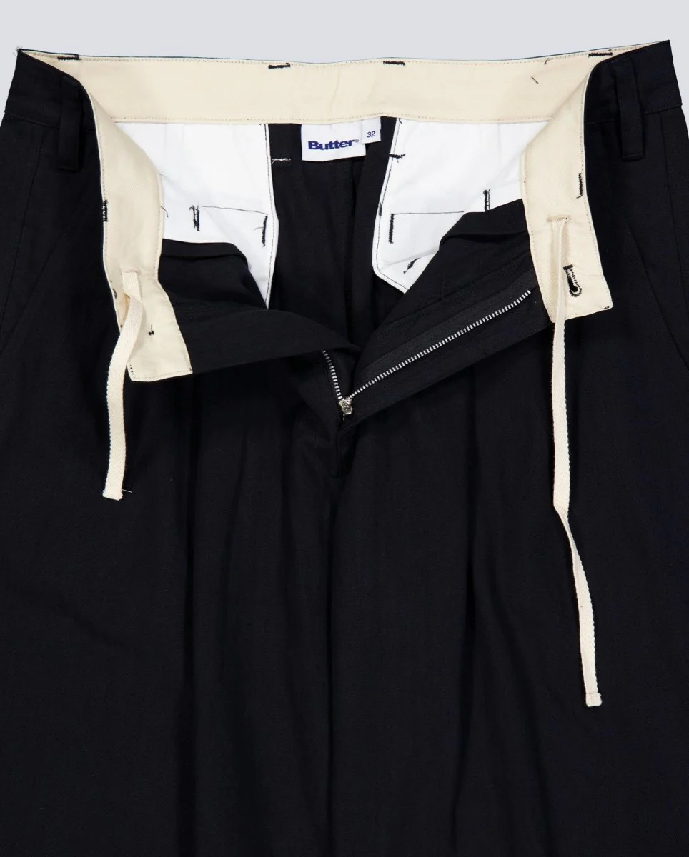 Pantalón Butter Goods Pleated Negro Hombre - Image 3