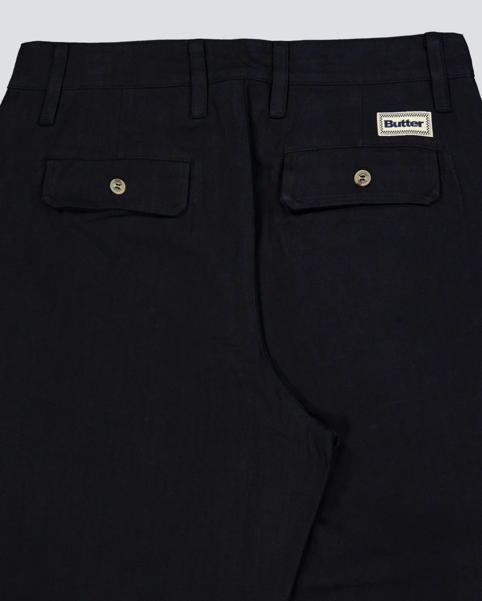 Pantalón Butter Goods Pleated Negro Hombre - Image 4