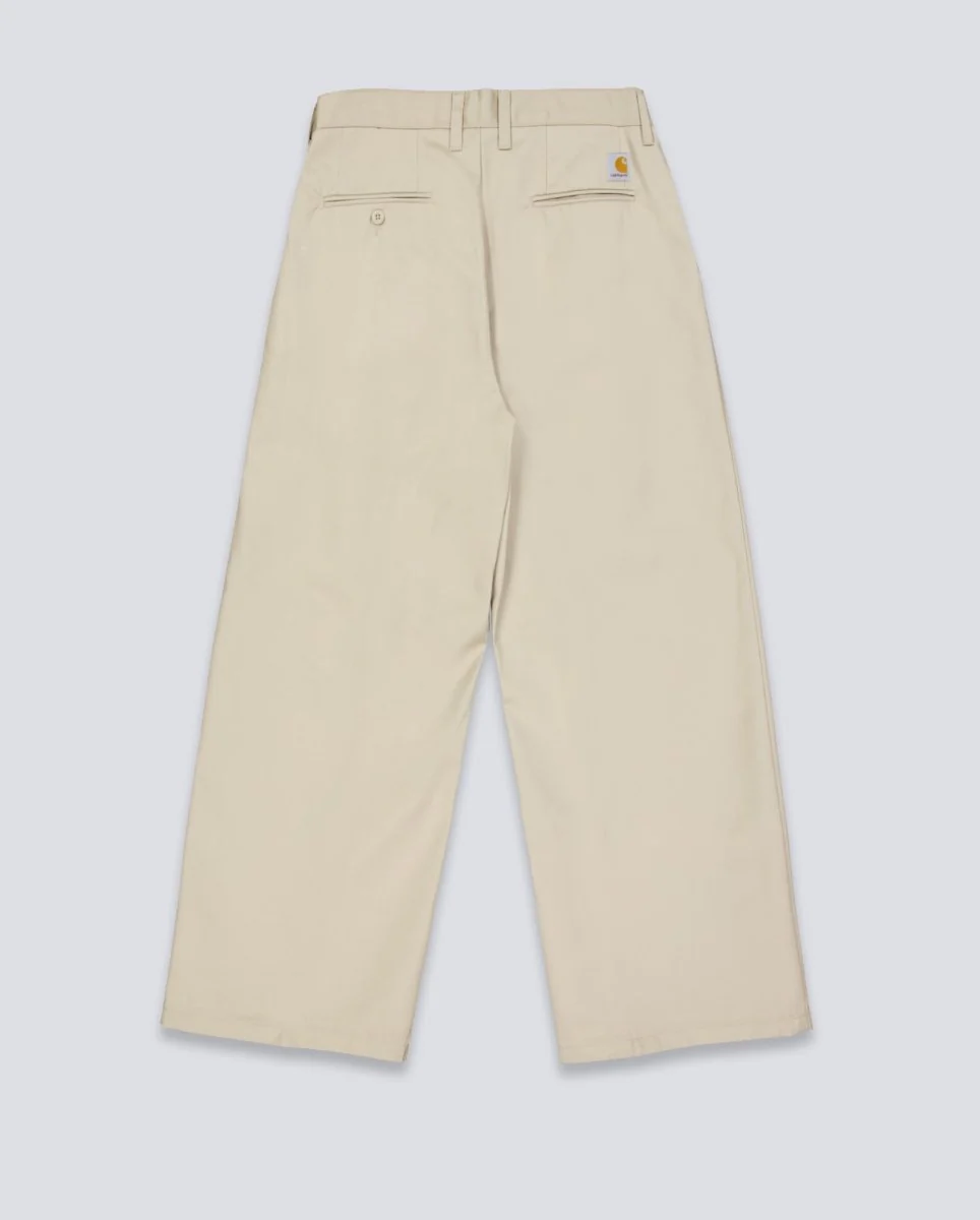 Pantalón Carhartt WIP Evan Pleated Beige Hombre - Image 3