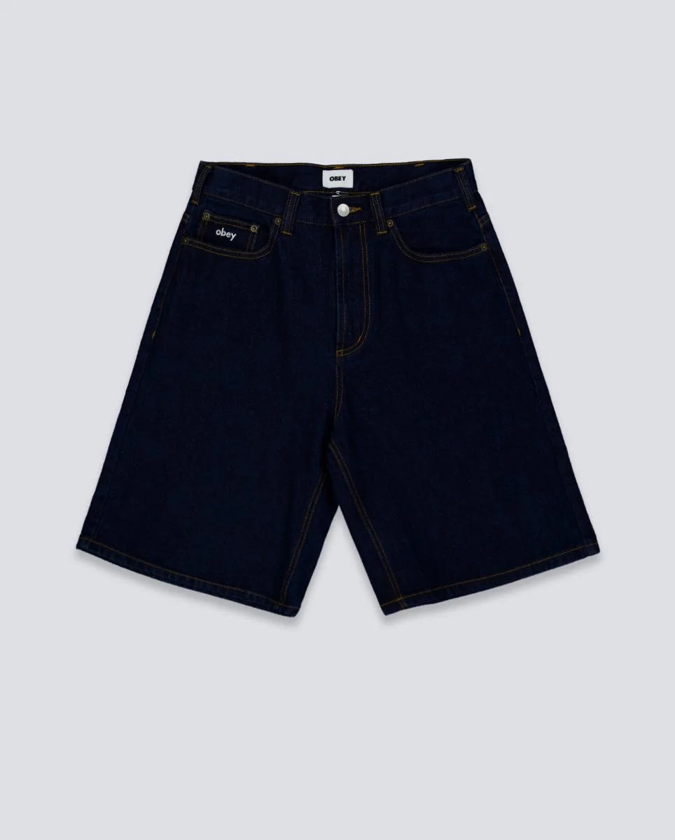 Pantalón Corto Obey Bigwig Baggy Azul Hombre - Image 2