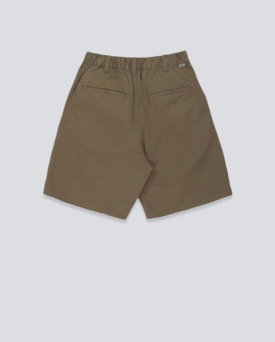 Pantalón Corto Obey Foster Pleated Verde Hombre - Image 6