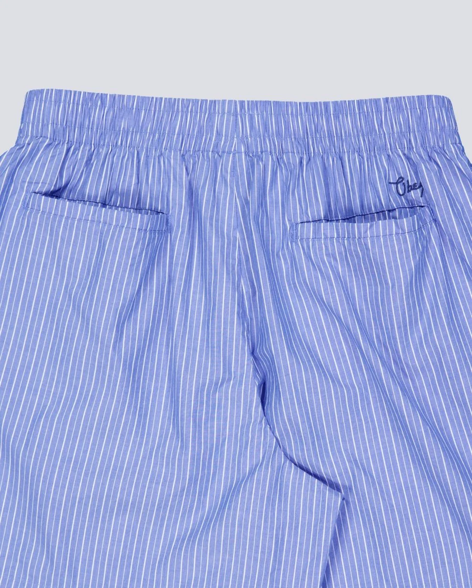 Pantalón Corto Obey Leisure Stripe Azul Mujer - Image 6