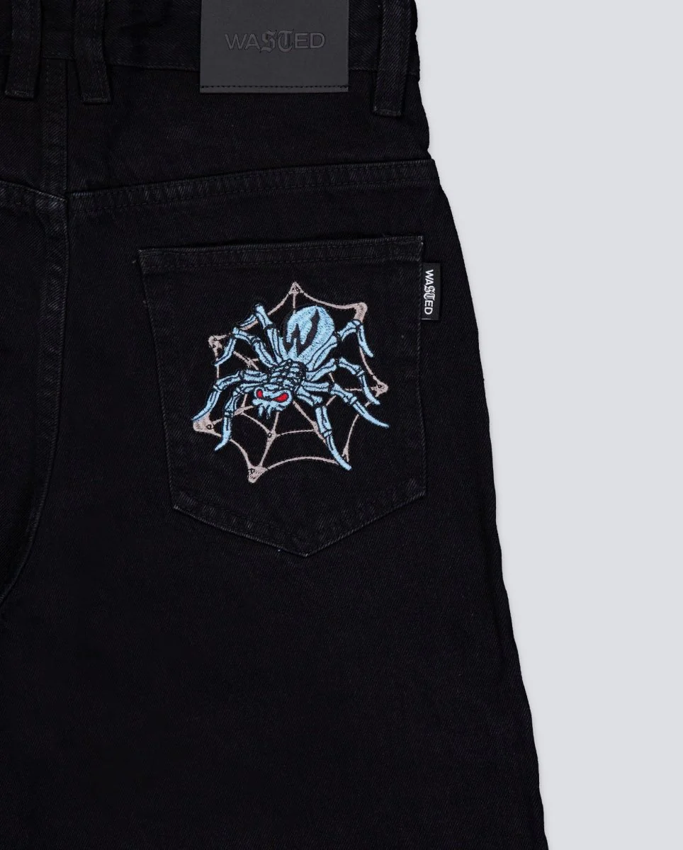Pantalón Corto Wasted Paris Prey Casper Negro Unisex - Image 2