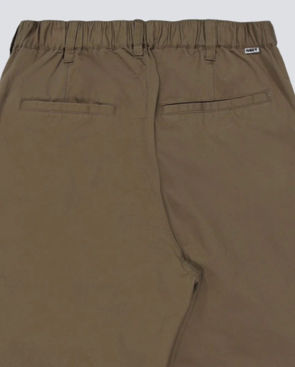 Pantalón Obey Foster Pleated Verde Hombre - Image 5