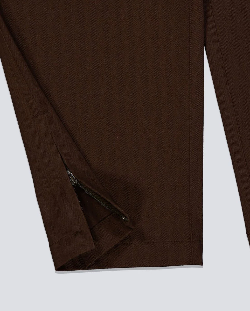 Pantalón Palard Victoria Herringbone Marrón Unisex - Image 4