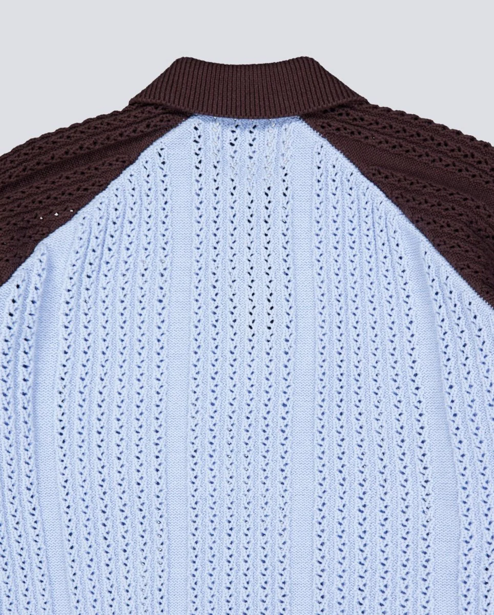 Polo Obey Abel Azul Y Marrón Hombre - Image 6