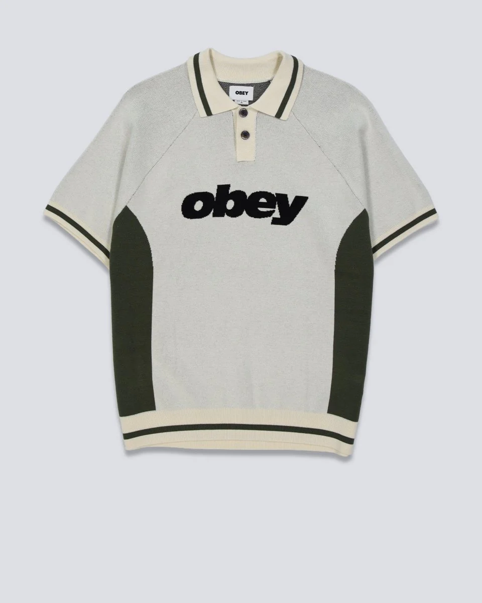 Polo Obey Sport Beige Hombre