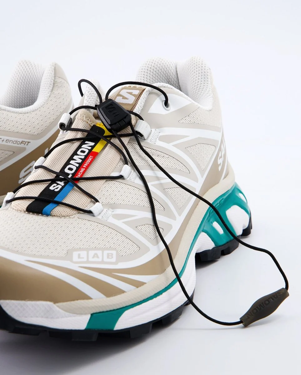 Salomon XT-6 Beige y Verde Mujer - Image 2