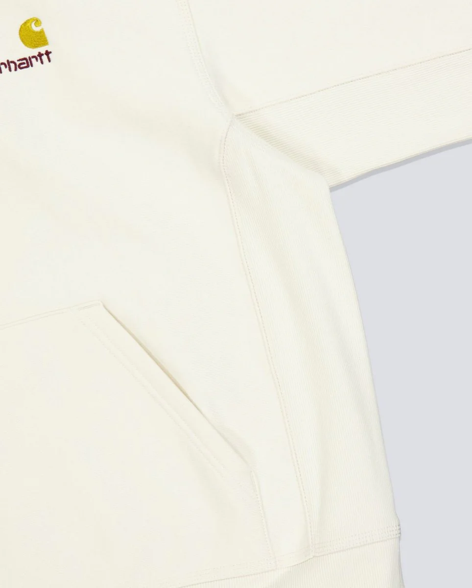Sudadera Carhartt WIP American Script Hoodie Beige Unisex - Image 3