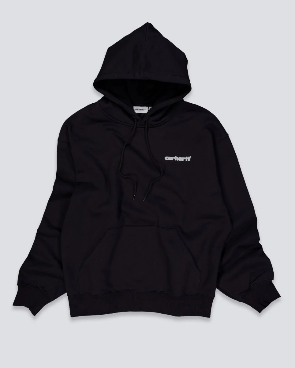Sudadera Carhartt WIP Hooded Caps Negro Unisex - Image 2