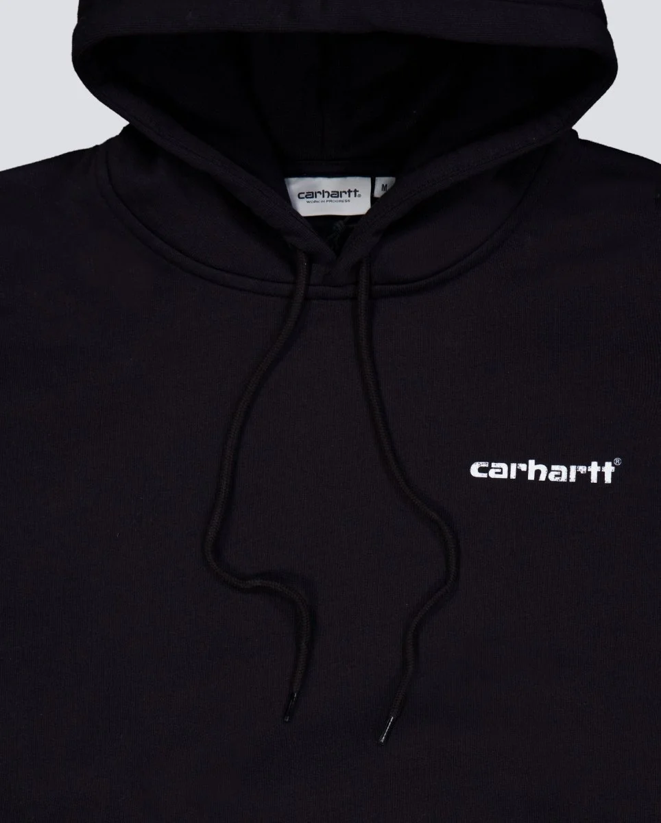 Sudadera Carhartt WIP Hooded Caps Negro Unisex - Image 4