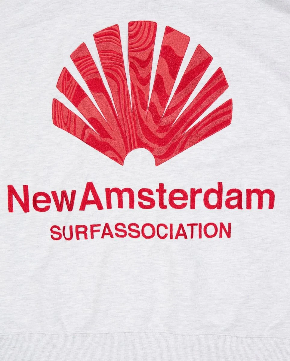 Sudadera New Amsterdam Surf Association Logo Gris Unisex - Image 4