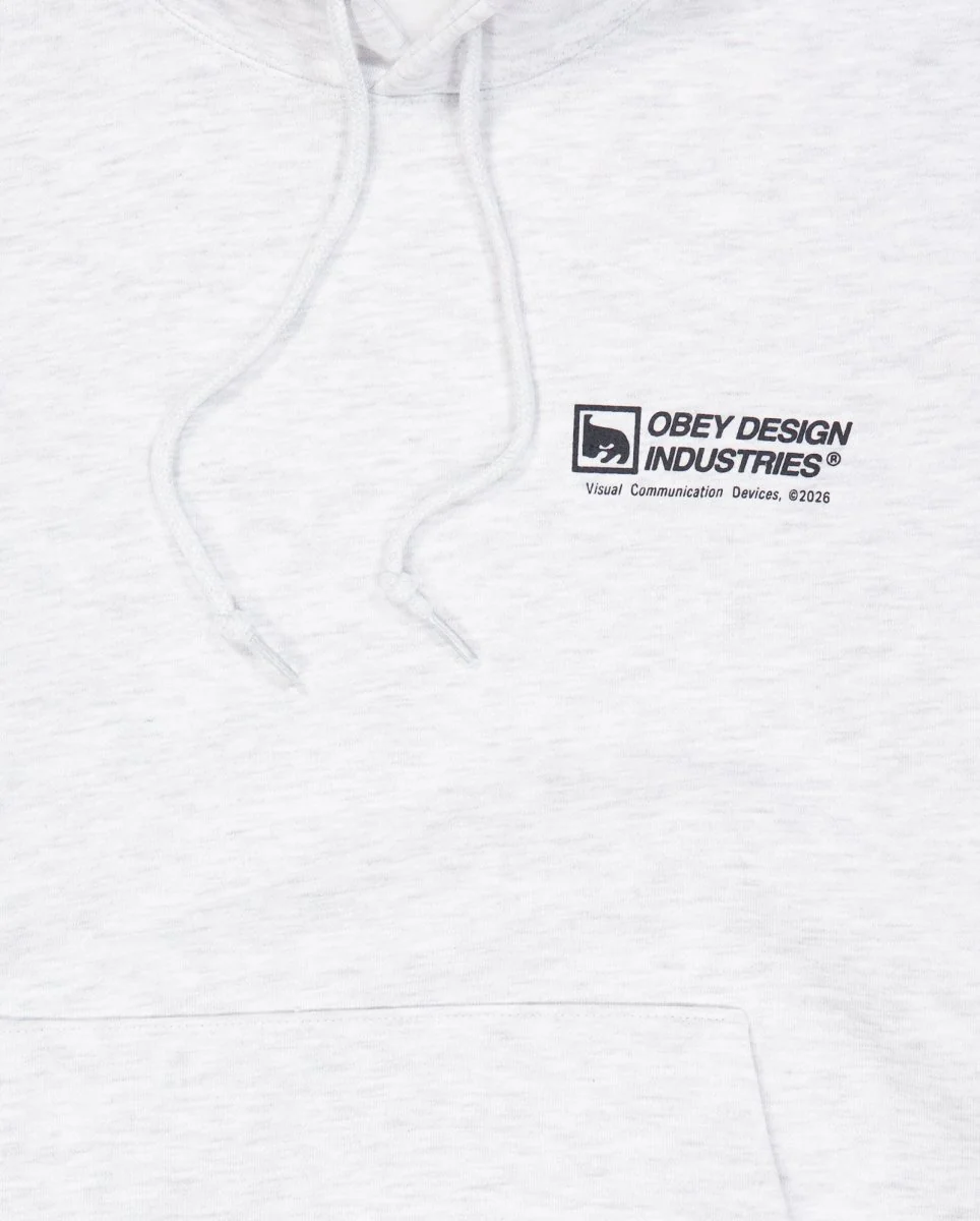 Sudadera con Capucha Obey Design Industries Gris Unisex - Image 3