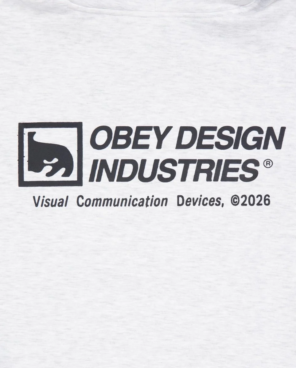 Sudadera con Capucha Obey Design Industries Gris Unisex - Image 5