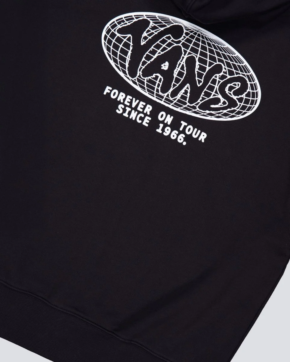 Sudadera con Capucha Vans World Tour Loose Negro Unisex - Image 3