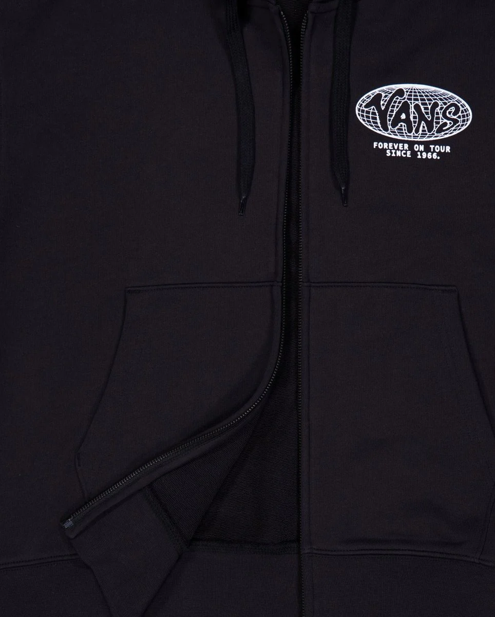 Sudadera con Capucha Vans World Tour Loose Negro Unisex - Image 4