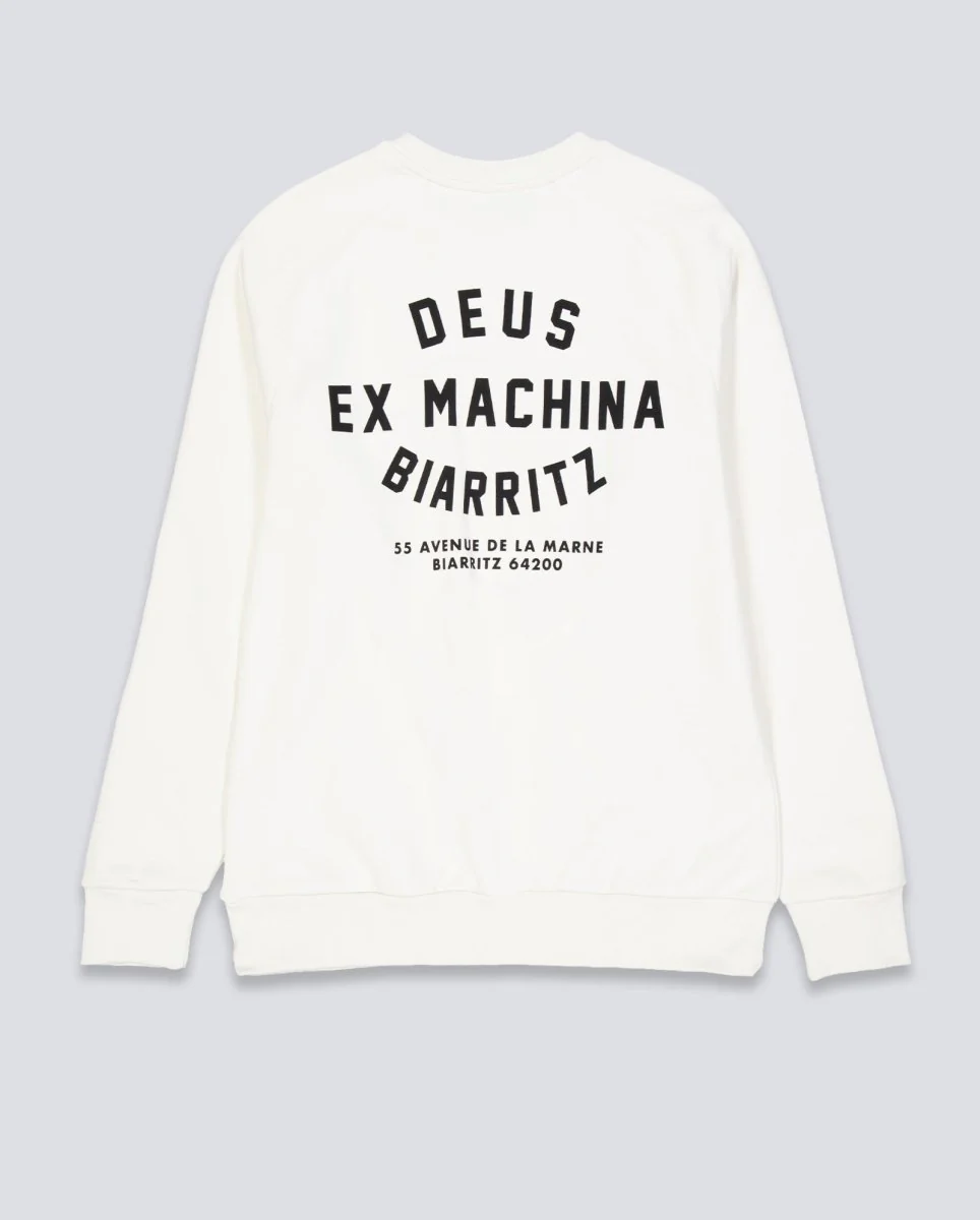 Sudadera Deus Biarritz Address Blanco Unisex - Image 3