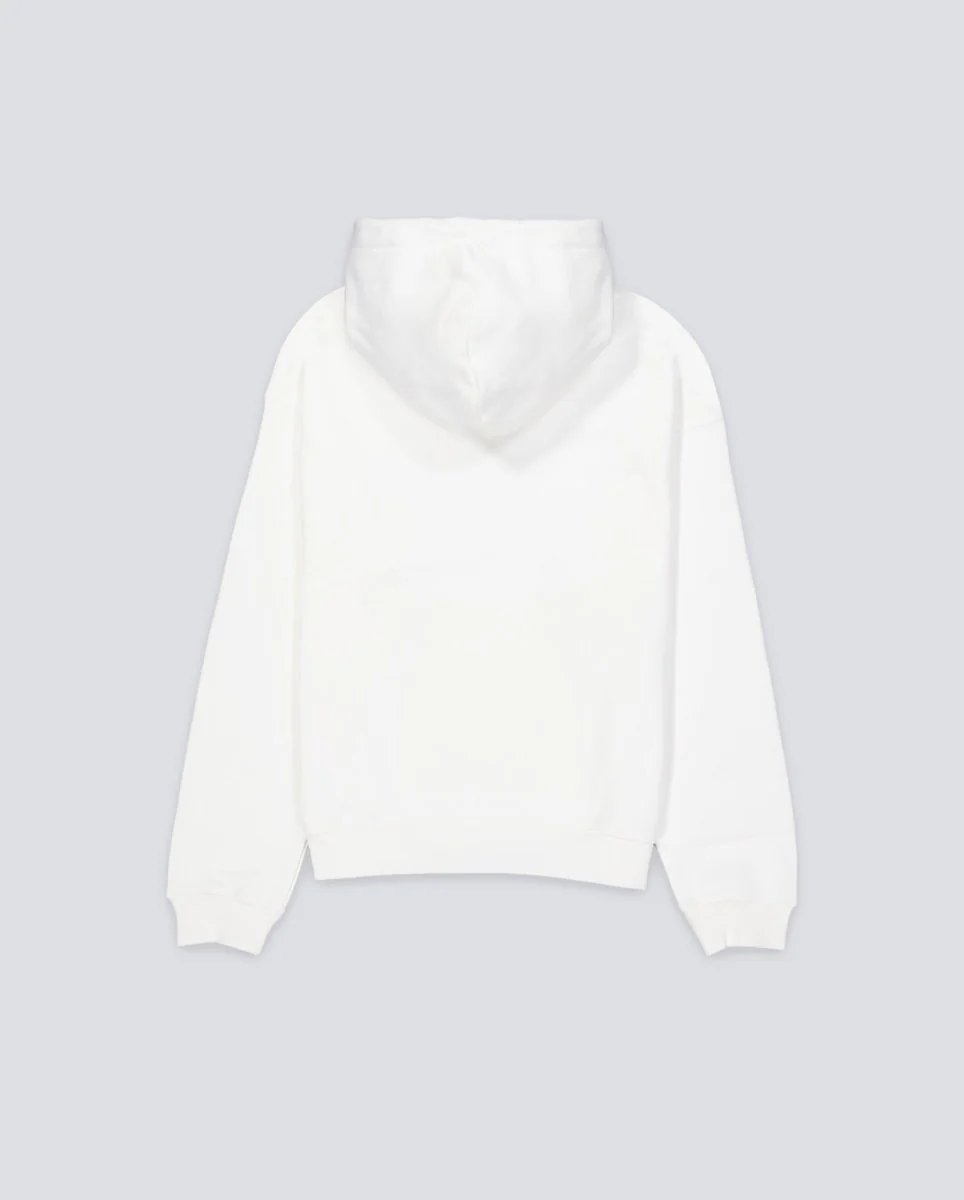Sudadera Lacoste Con Capucha De Felpa Gruesa Blanco Unisex - Image 3