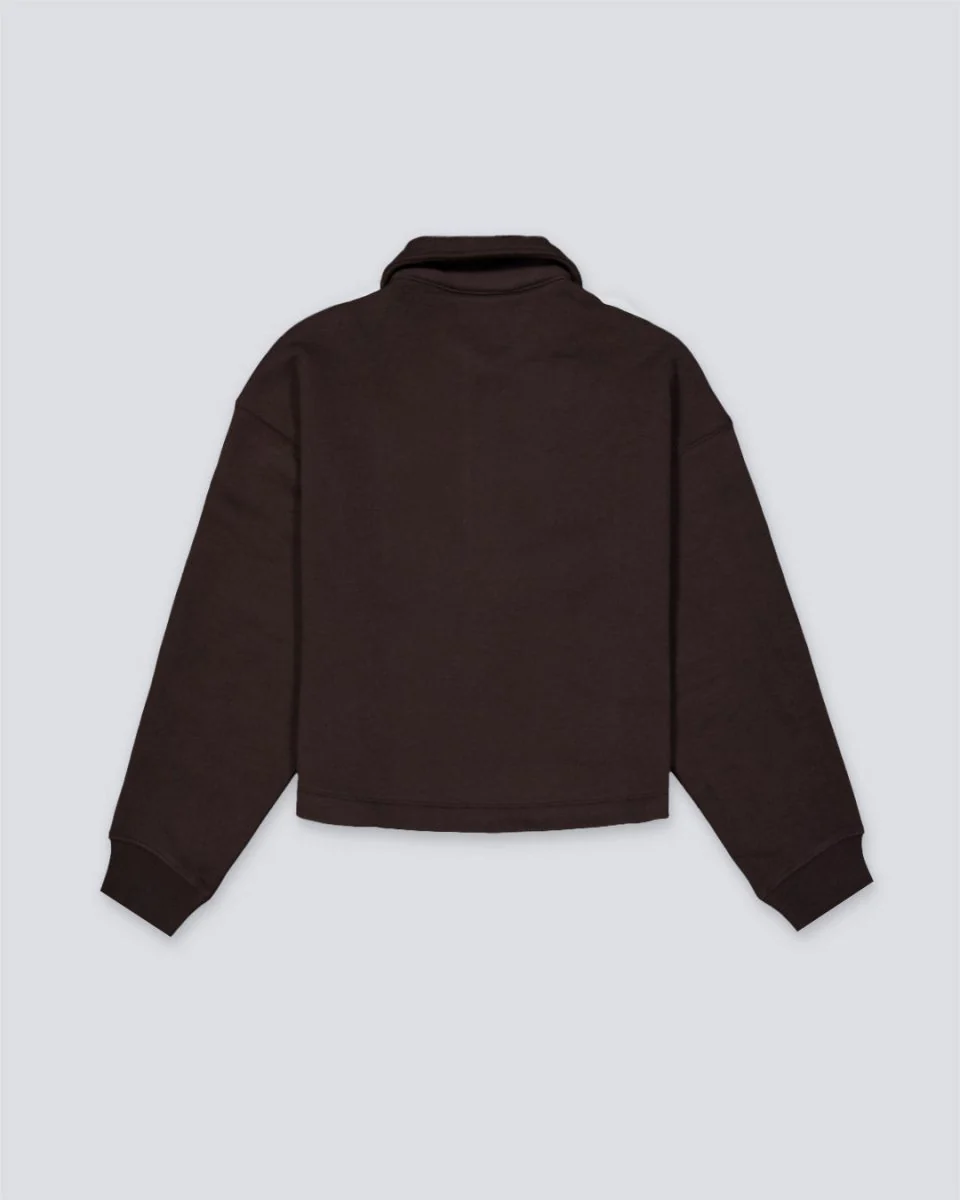 Sudadera Lacoste Con Cuello Polo Marrón - Image 2