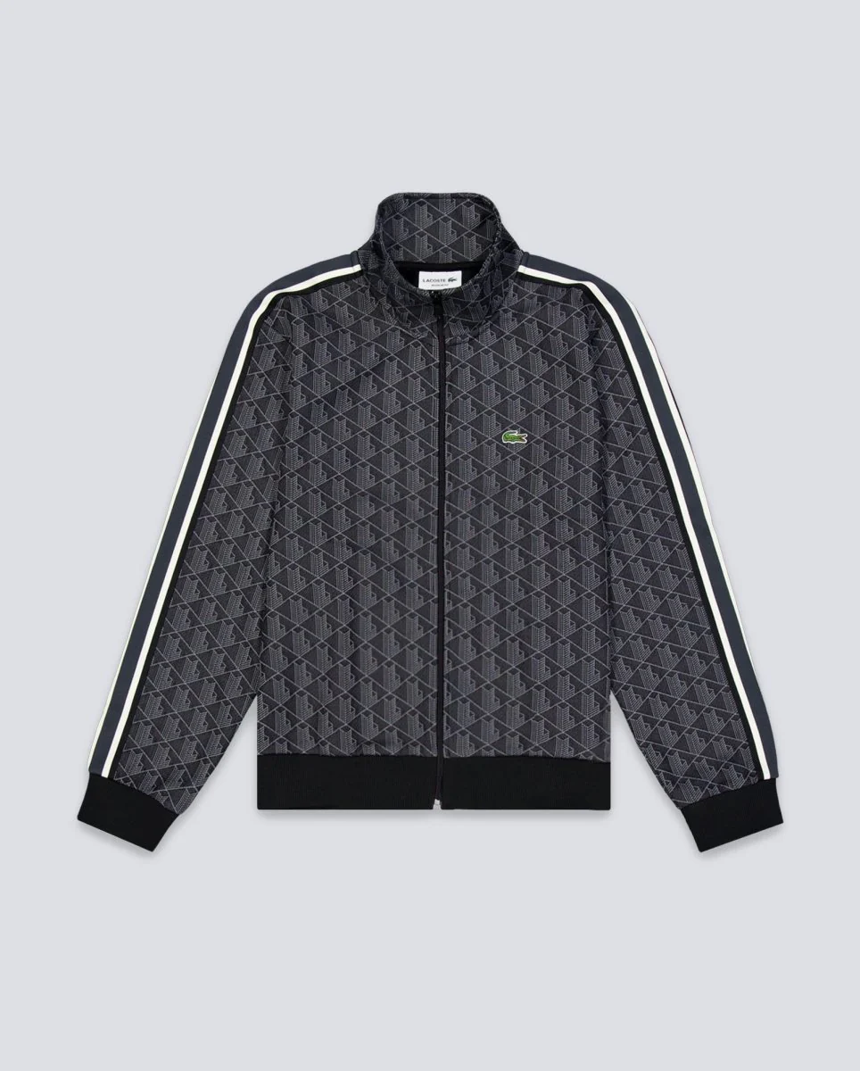 Sudadera Lacoste Paris Monogram Negro Hombre