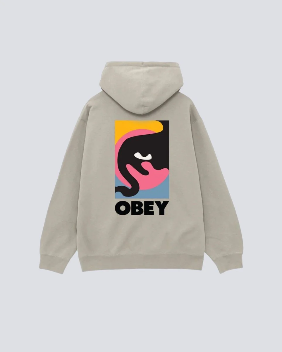 Sudadera Obey Quarter Icon Gris Hombre - Image 2