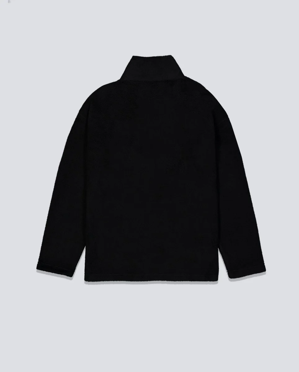 Sudadera Pleasures Onyx Half Zip Polar Fleece Negro Unisex - Image 2