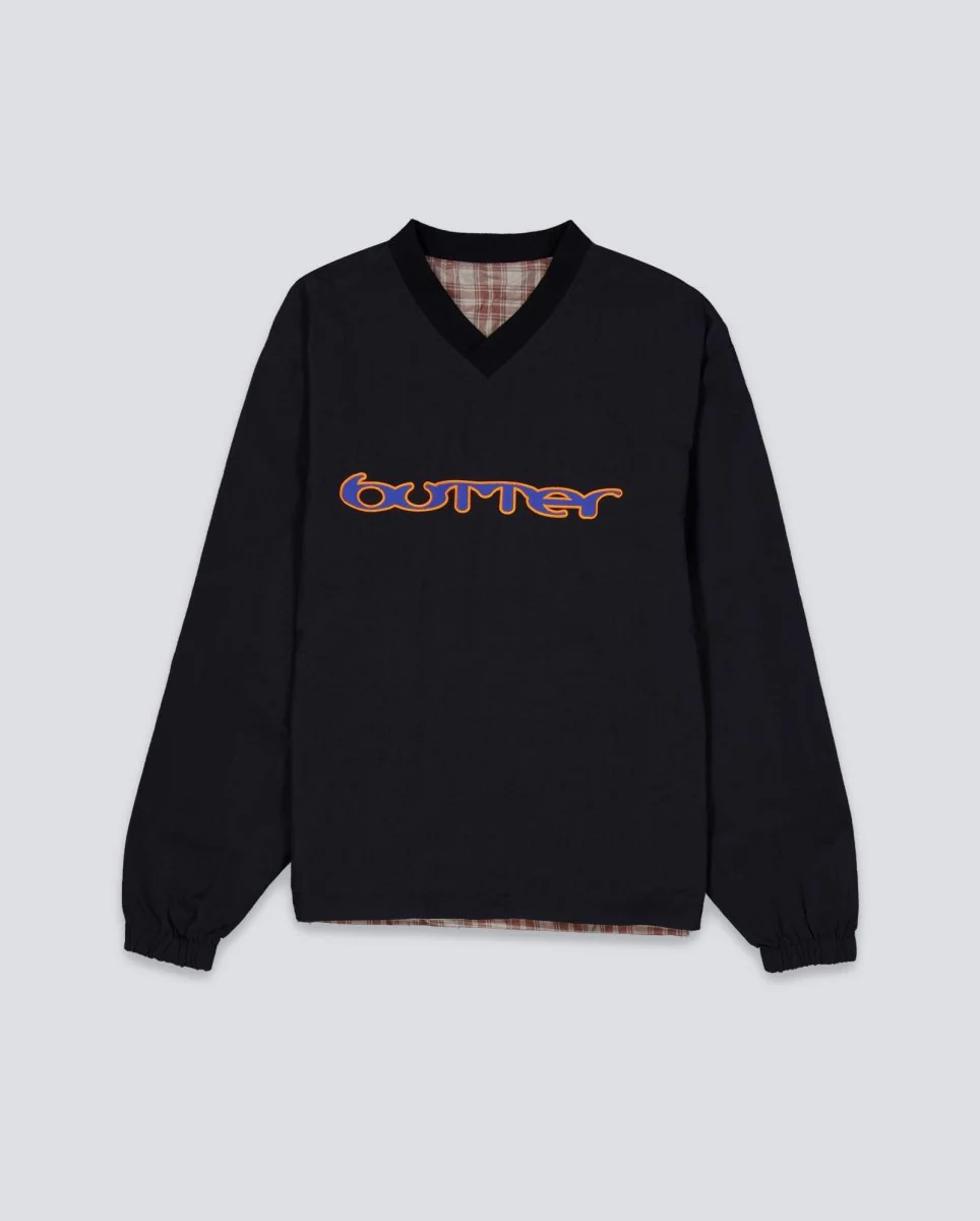 Sudadera Reversible Butter Goods Dugout Negra y Gris Unisex