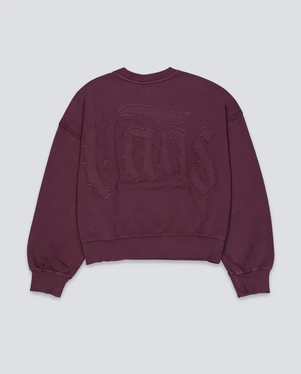 Sudadera Vans Got Your Back Crew Bay Leaf Granate Mujer - Image 3