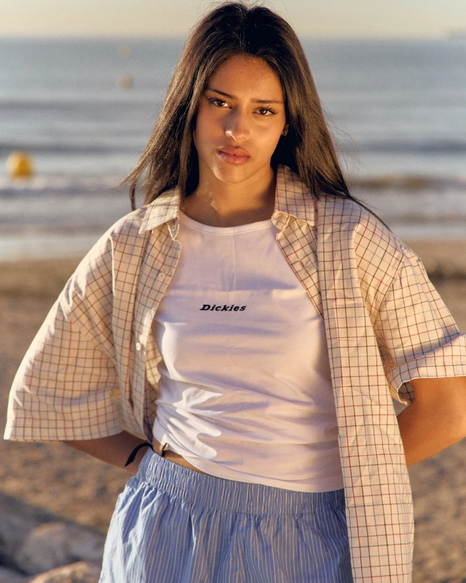 Top Tirantes Dickies Honeyville Blanco Mujer - Image 2