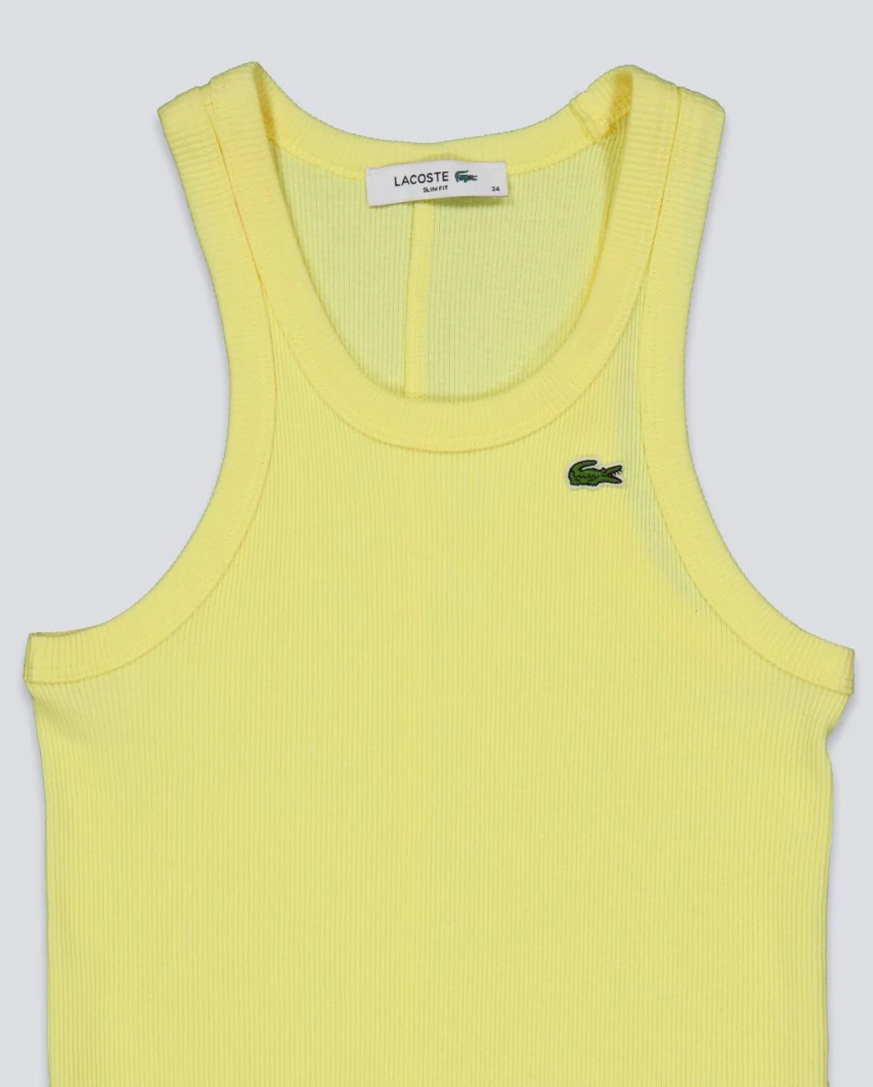 Top Lacoste Amarillo Mujer - Image 3